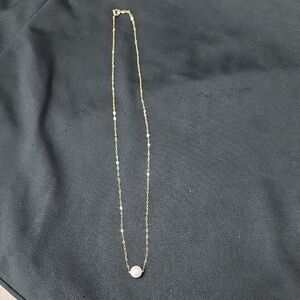 7MM Start Her Pearl Necklace 14K Yellow Gold Chain